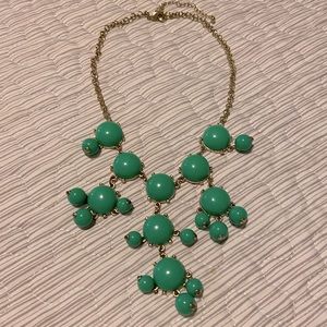 Gold and Seafoam Green Statement Necklace